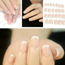 2Women French Short Full Cover False Nails Art Tips Manicure Glue