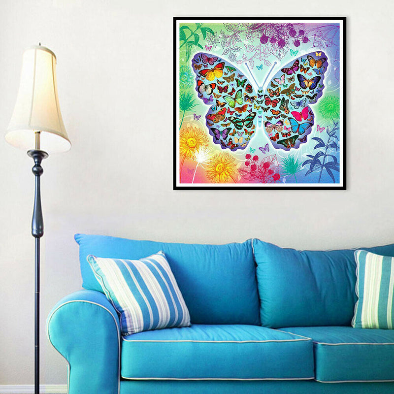 5D DIY Full Drill Diamond Painting Butterfly Embroidery Mosaic Craft Kit