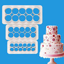 6x Round Embossed Strip Base Circular Printing Mould For Baking Cakes Muffins