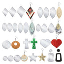 23 Pieces Earring Pendant Metal Cutting Dies Stencil for Card Making Leather DIY