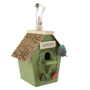 2 Pieces Natural Wood Decorative Birdhouse, Hanging Wooden Garden Bird House for