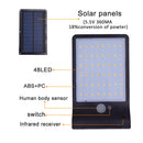 Upgraded 48 leds Solar Light Color Adjustable With Controller Three Modes W