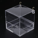 Pet Feeder Food Water Feeding Box For Small Medium Large Birds S