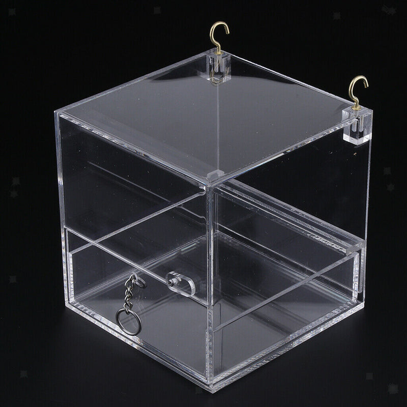 Pet Feeder Food Water Feeding Box For Small Medium Large Birds S