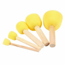 Pack of 30 Round Foam Sponge Paint Brush Set - Stencil Brush Value Pack - 5 H7F2