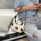 Flower Pattern PU Leather Shoulder Bag Women Chain Hobos Tote Handbag (L)
