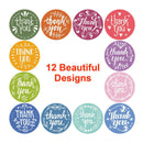 12 styles Round Thank You Stickers Scrapbooking For Package Seal Labels Stic Hn