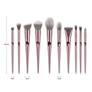 10pcs Eyeshadow Foundation Powder Blusher Makeup Brushes Set Cosmetic Tool