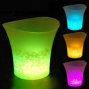 LED Luminous Ice Bucket Beer Wine Whisky Cooler Bowl 5L for Club Bar Party Blue