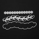 3pcs Footprint Cutting Dies Stencils Scrapbook Embossing DIY Album Cards