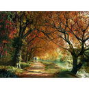 Painting By Numbers Kit DIY River Tree Hand Painted Canvas Oil Art Picture A