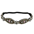 Flower Elastic Stretch Headwrap Bridal Wedding Crystal Rhinestone Headband