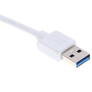 7-Port Aluminum USB 3.0 Hub + 5V/2A Power Adapter for PC Laptop Notebook Deskt%!