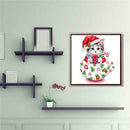 5D DIY Diamond Painting Christmas Cup Cat Cross Stitch Embroidery Mosaic