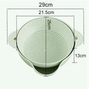Washing Basket Double Drain Basin Sink Washing Rice Bowl Fruit Tray Drain B