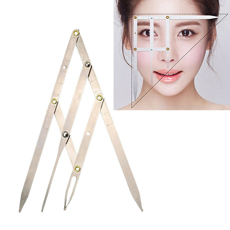 Stainless steel Golden Ratio Permanent Makeup Eyebrow Measure Tool MeanSEAU
