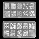 Pop Nail Art Stamp Stencil Stamping Template Plate Set Tool Stamper Design Kit