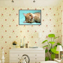 5D Diy Diamond Painting Cat Partial round Diamond Embroidery Cross Stitch l A3Y8