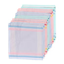 12 Pieces Fashion Classic Womens Pocket Handkerchief Kerchief Jacquard - 100%