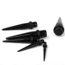 8pcs Black Acrylic Ear Strecher Expander Taper Stretching Plug 4mm-18mm