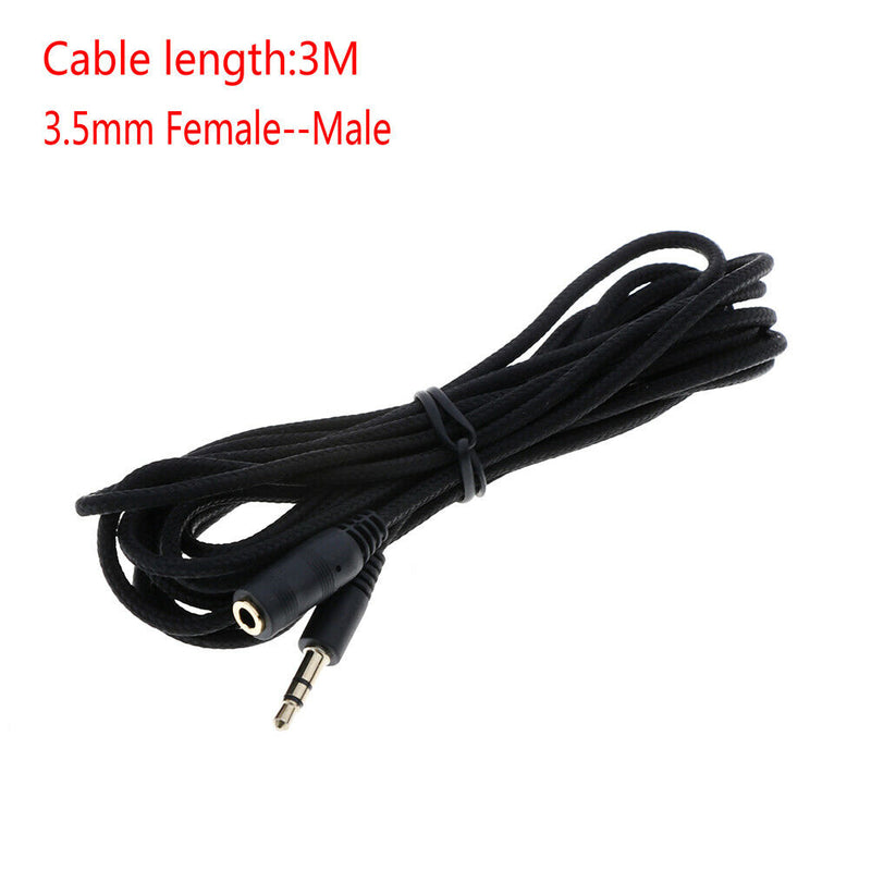 3.5mm female--male aux stereo audio headphones extension cable lead cord wire