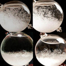 Beautiful Weather Forecast Crystal Storm Glass Wooden Base Globe Shape Desk