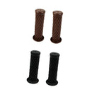 2 Pair Motorcycle Retro Left and Right Handle Bar Handlebar Grips Black & Dark