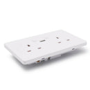 Voice Control Socket Panel Wifi Adapter Dual Usb Uk Plug Switch Wall Socket