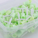 100pcs dental prophy cup rubber polish brush polishing tooth latch type 4 web S~