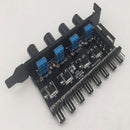 Pc 8 Channels Fan Hub 4 Knob Cooling Fan Speed Controller For Cpu Case d  V5P2