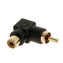 Mini RCA 90 Right Angle Male To Female Phono Adapter