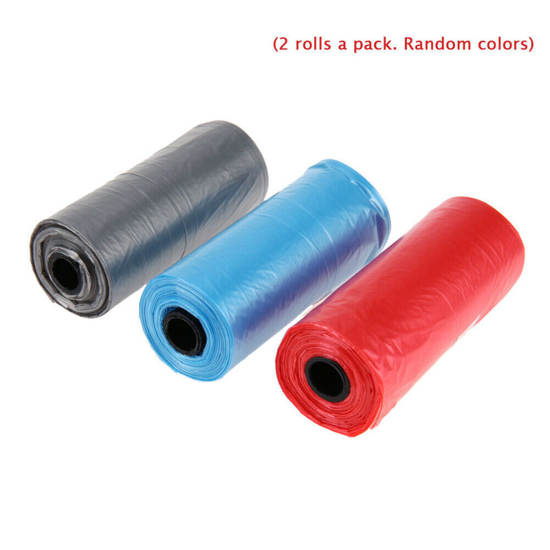 2 Roll Portable Pet Cat Poops Trash Bag Solid Waste Holder Eco-friendly Garbage