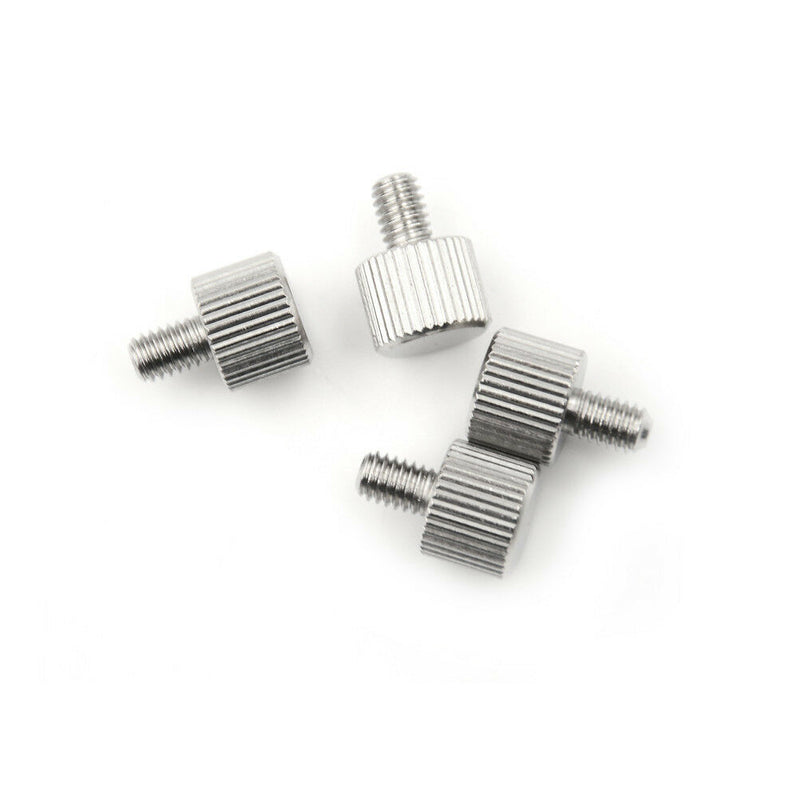 4PCS M4 x 6mm Toolless Thumb Screw Stainless Steel JR