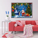 Full Drill Diamond Painting Santa and Penguin Rhinestone Handicraft Mosaic