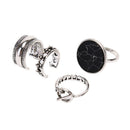 4Pcs/set Women Open djustable Knuckle Ring Geometry Rings Set Charm Jewelry G BX