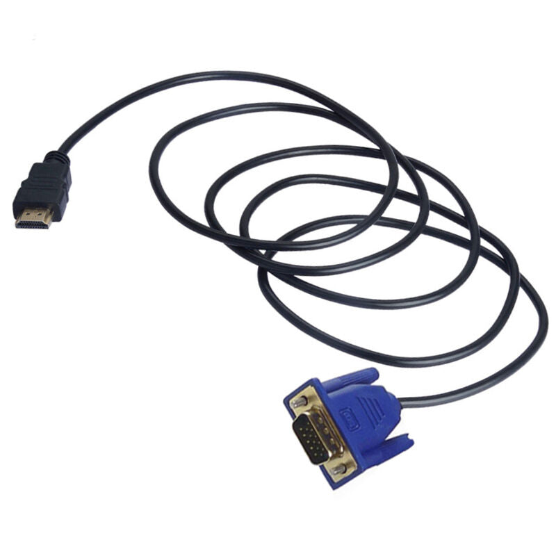 1080P HDMI to 15 Pin VGA HDMI Male Adapter Converter Cable PC HDTV DVD 6FT. G6M4