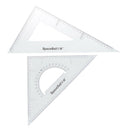 2x Plastic 30/60/45/90 Degree Geometry Triangle Ruler For  Drawing Math