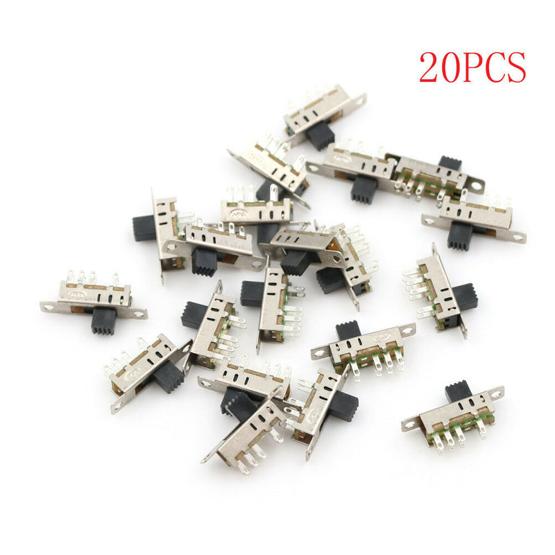 20pcs SS23E04 Double Toggle Switch 8 Pins DP3T Handle Length 5mm Slide Switc Ew