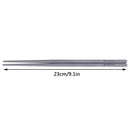 Outdoor Titanium Round Square Chopsticks With Aluminum Tube Cover Camping Pic OZ