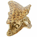 Brown Leopard Print Spring Loaded Plastic Teeth Hair Clip Claw Clamp G5W6