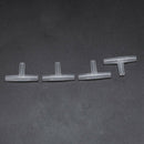 Plastic Tee Shape Aquarium 3-Way Air Valve Connectors 10 Pcs White