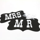 Wedding Mr And Mrs Signs Chair Sign Props Bride Groom Banner Reception Photo ME