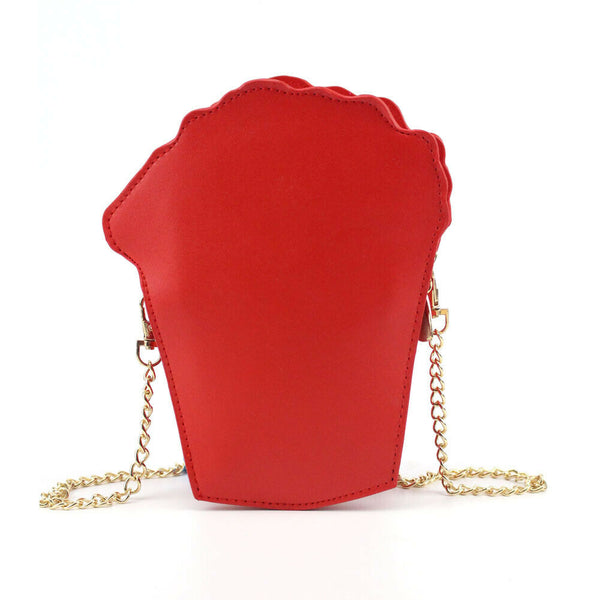 Woman Cupcake Hamburger Chain Bag Popcorn Crossbody Messenger Bag (Popcorn
