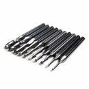 10pcs 1/1.5/2.0/2.5/ 3.175mm Carbide End Mill Set Milling Cutter Hardness  WNN