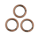 3Pcs Round Spring Snap Hooks DIY Crafting Jewelry Findings Makings Red Brown