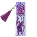 5D Diamond Painting Leather Shiny Bookmark Book Marks For DIY Craft w/ Tassel