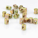 24 pieces M6 Barrel Nuts Cross Dowels Slotted Nuts for Furniture Beds Crib  I4T9