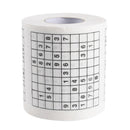 Novelty Funny Number Sudoku Printed Toilet Paper Bath Tissue Gift1 Roll 2 Ply  Z