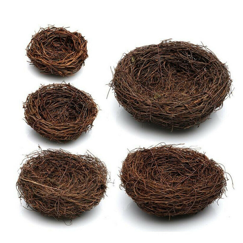 2 Pieces 4.7inch 5.9inch Dia. Natural Twig Birds Nests for Wedding Party Favors