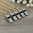 1pc Stainless steel Outdoor Survival whistle Referee Training Soccer With Rop BX
